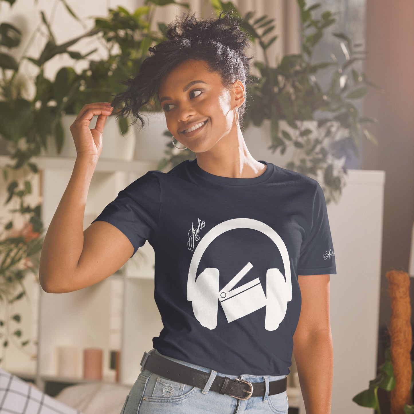 Women Short-Sleeve Audio Big Face T-Shirt