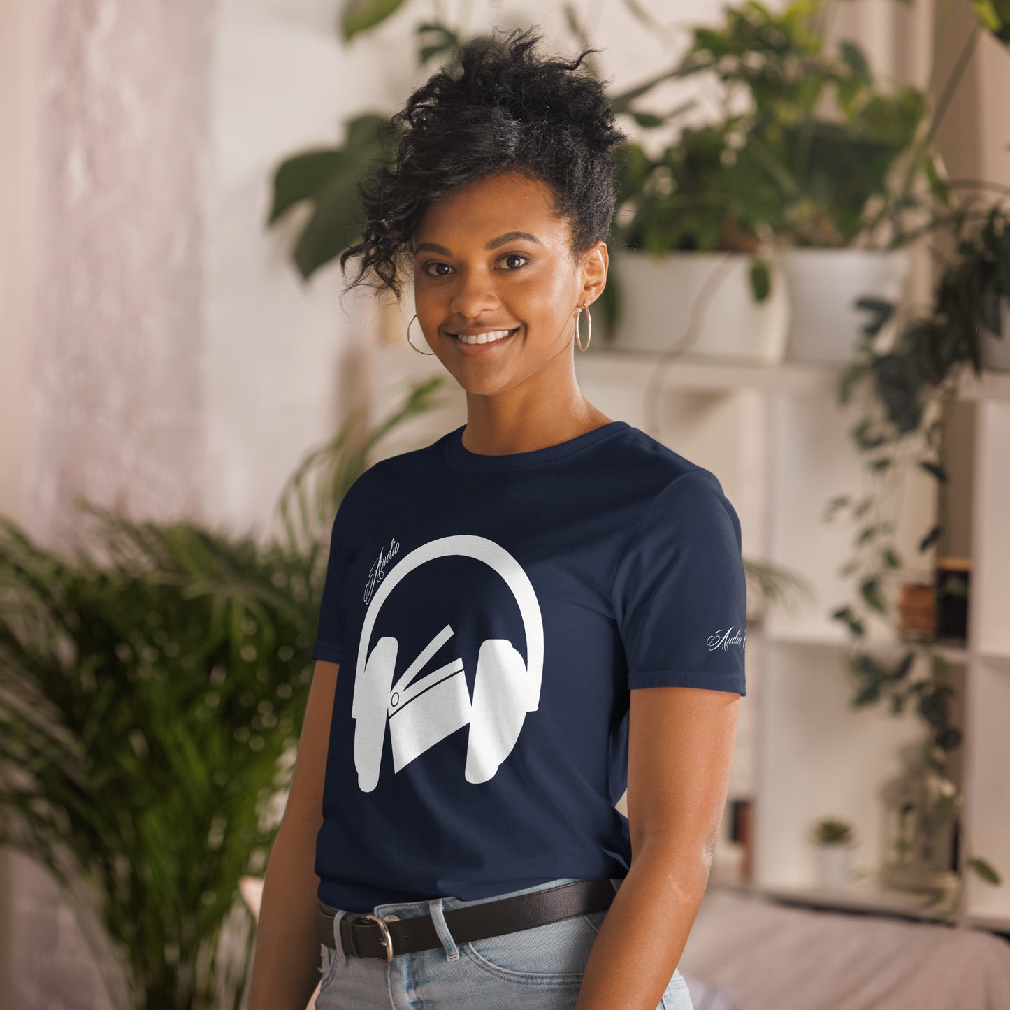 Women Short-Sleeve Audio Big Face T-Shirt
